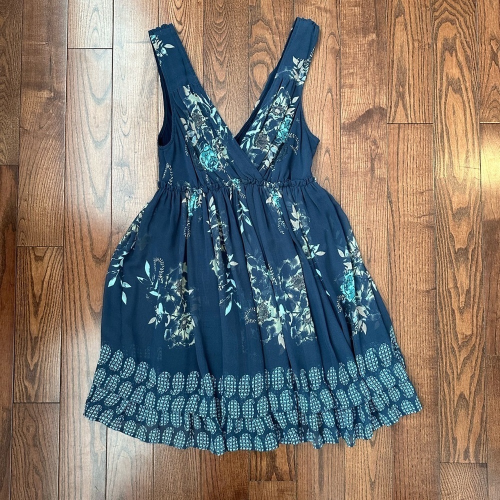 Free People Boho Mixed Floral Print Dress - Picture 4 of 9